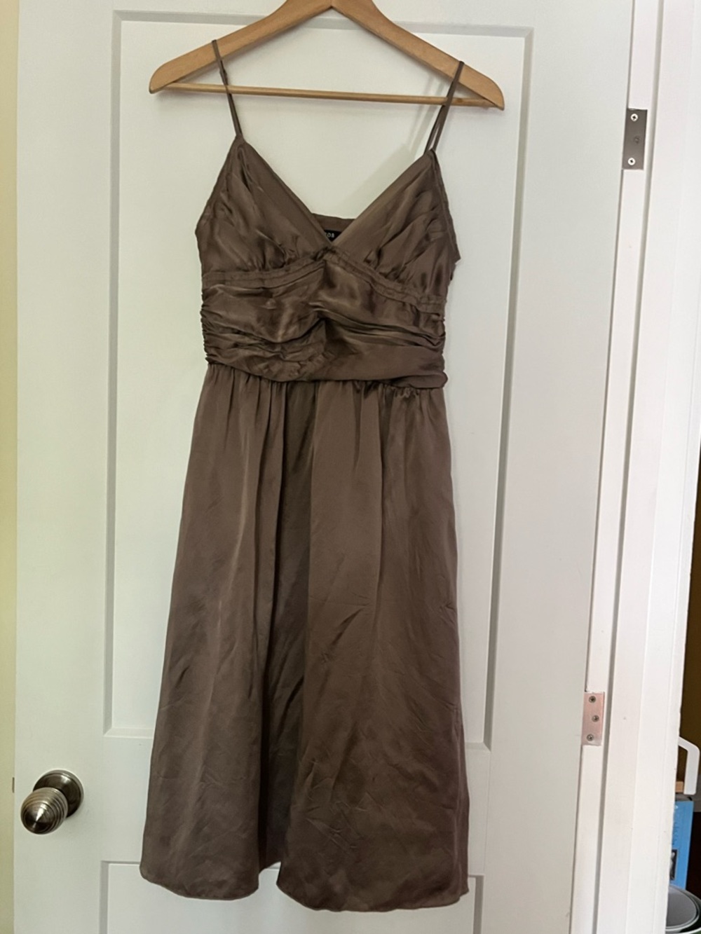 Vintage Jacob 100% Silk Fairy Whimsygoth Prom Taupe/Copper Dress 90s Y2K 6
